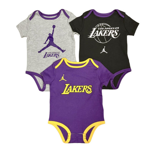 NBA Infant 3Pc Onesie Set Jumpman Lakers