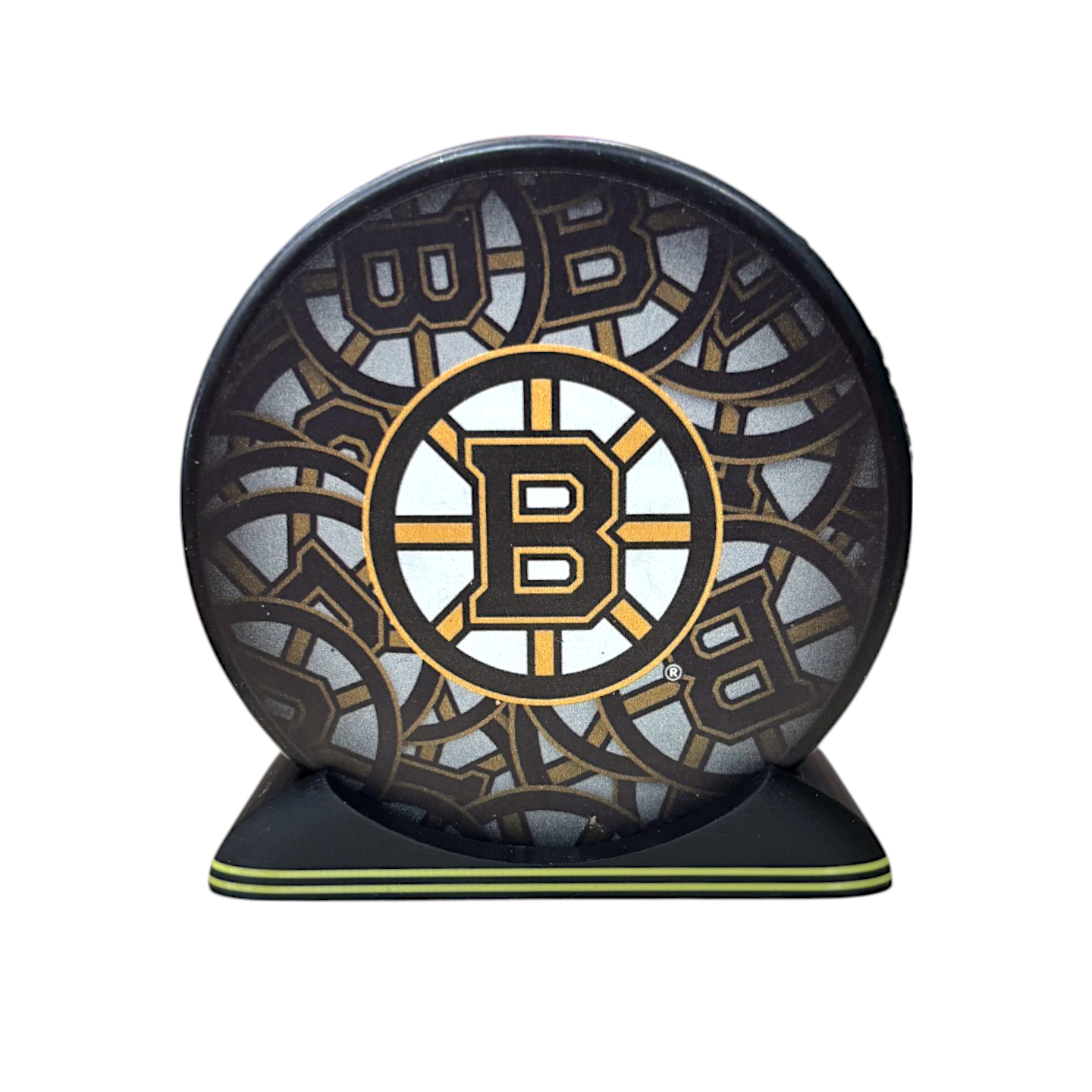 Puck Display Stand Black & Yellow