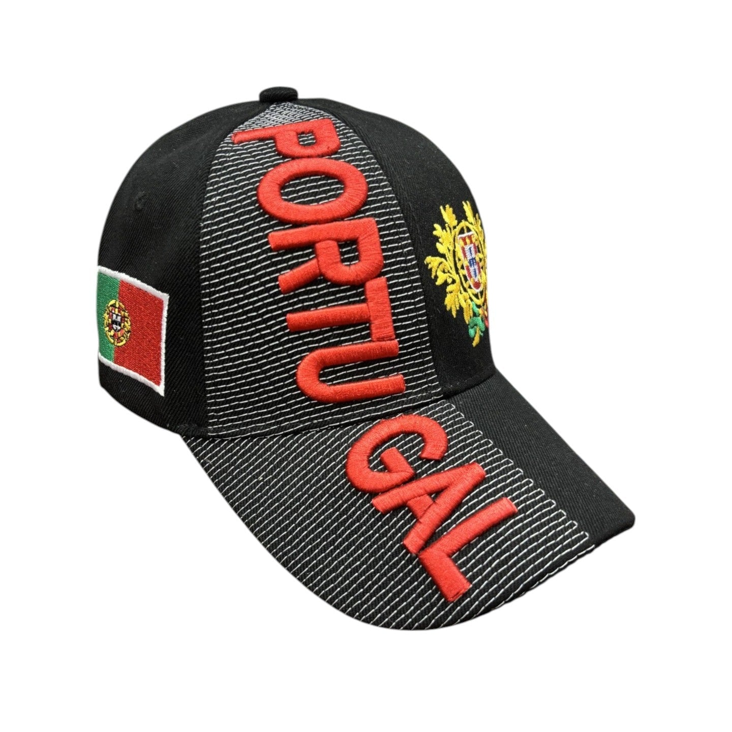 Country Hat 3D Portugal (Black and Red)