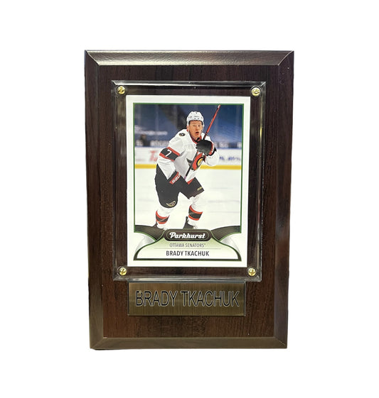 NHL Collectible Plaque with Card 4x6 Parkhurst Brady Tkachuk Senators