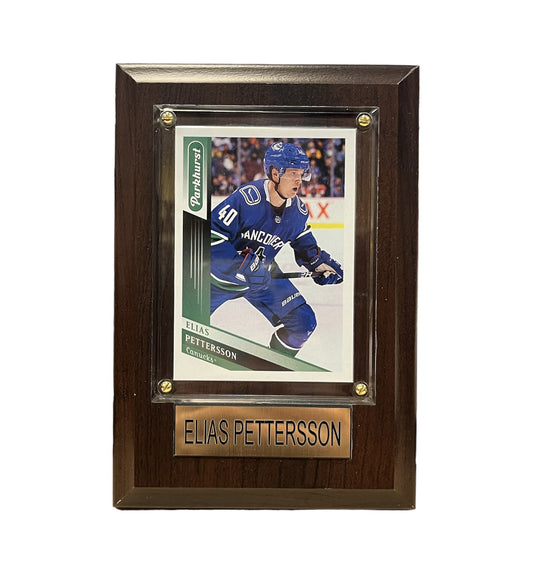 NHL Collectible Plaque with Card 4x6 Parkhurst Elias Pettersson Canucks