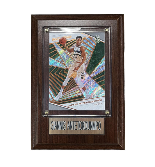NBA Collectible Plaque with Card 4x6 Revolution Giannis Antetokounmpo Bucks