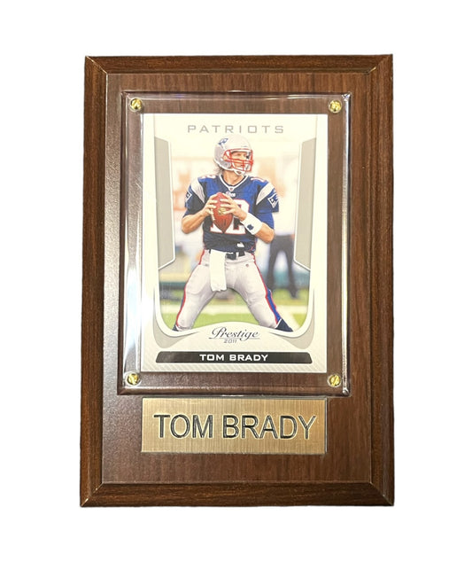 NFL Collectible Plaque with Card 4x6 Prestige 2011 Tom Brady Patriots