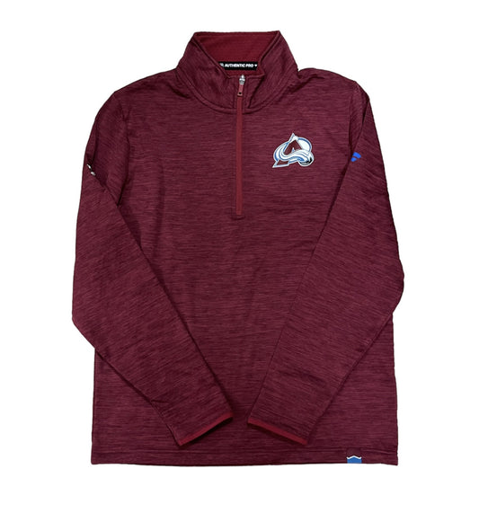 NHL 3/4 Zip Lightweight Sweater Authentic Pro Avalanche