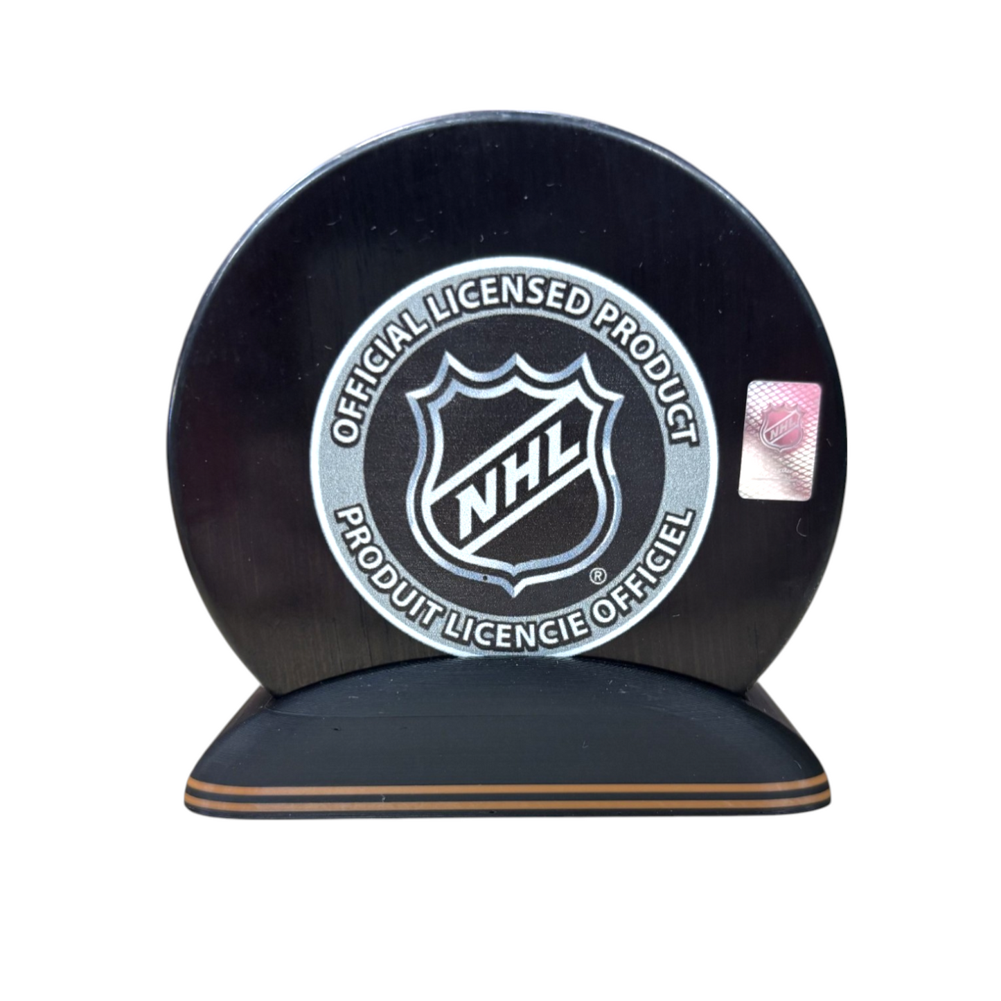 Puck Display Stand Orange and Black