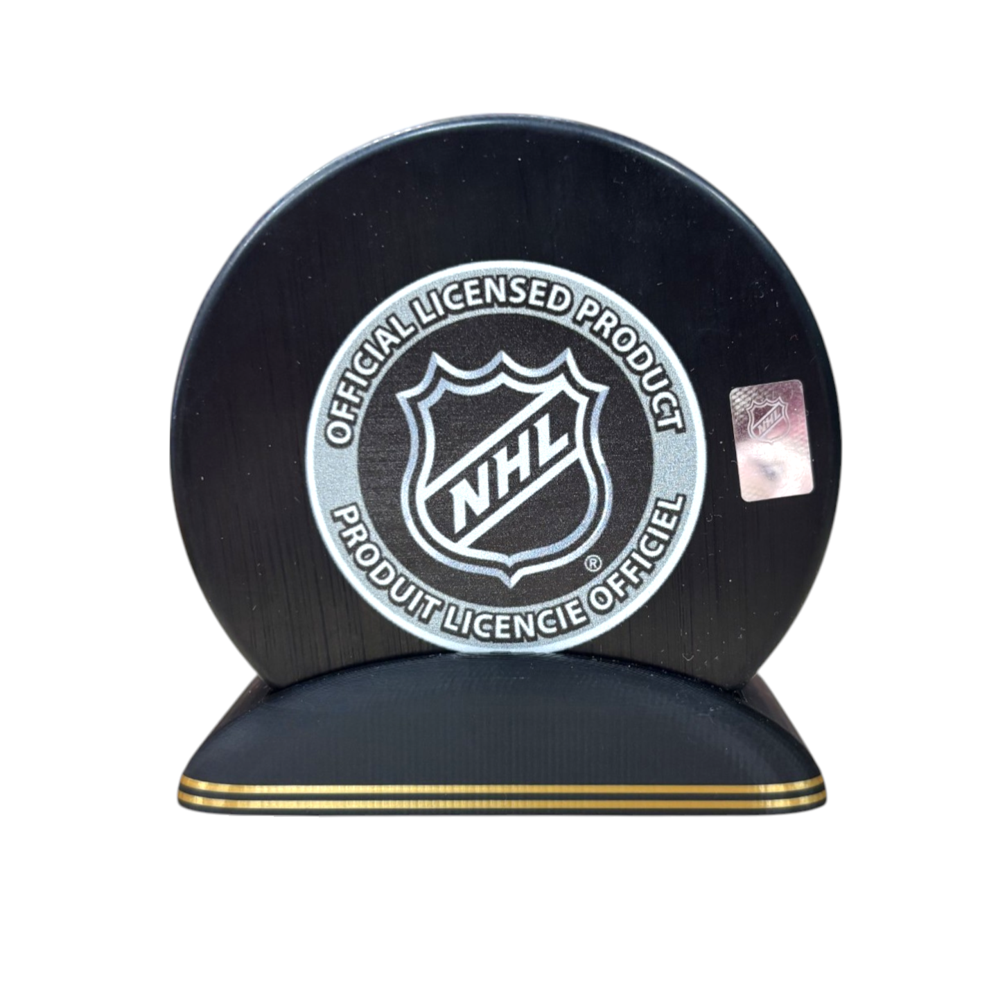 Puck Display Stand Black & Gold