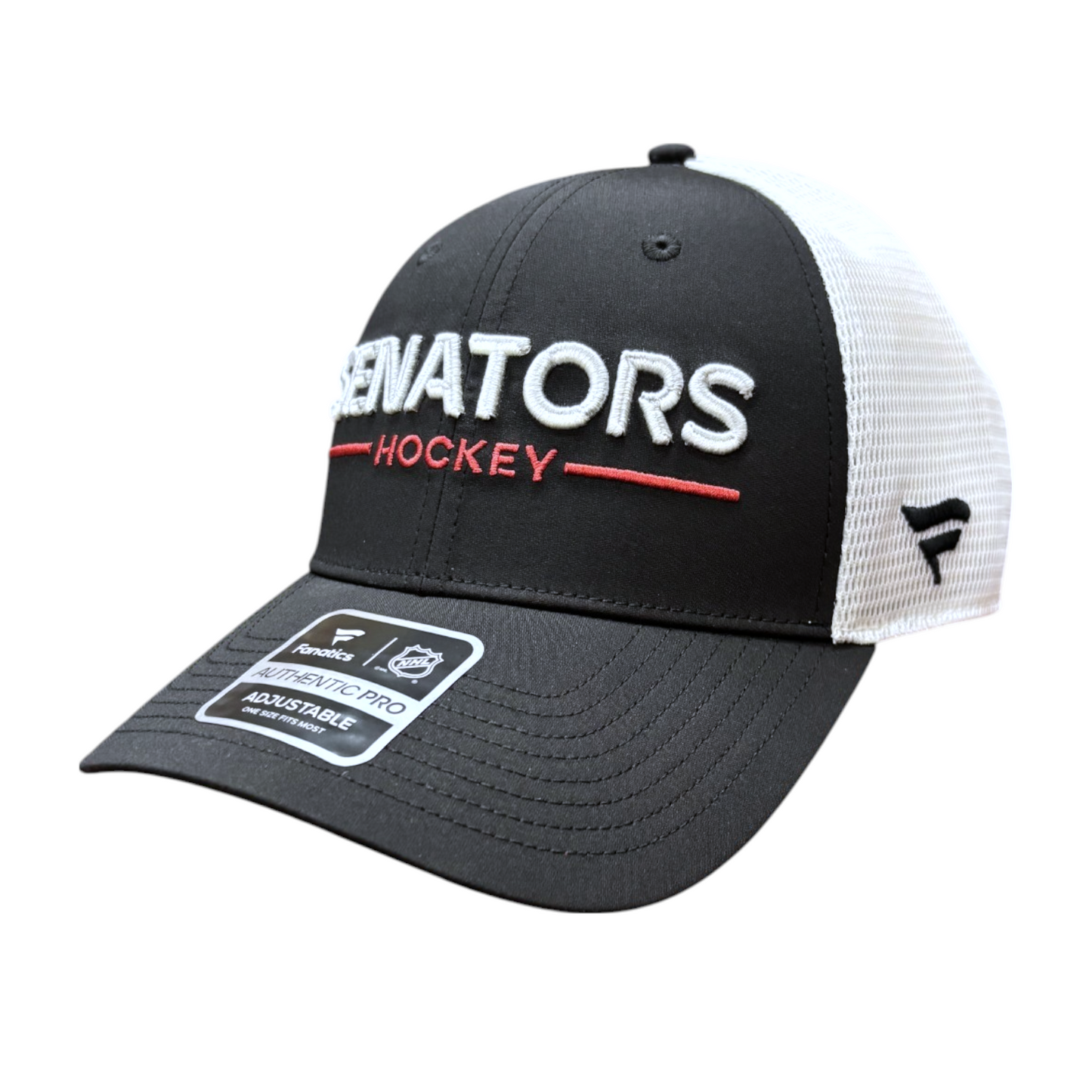 NHL Hat Structured Adjustable Trucker Authentic Pro Rinkside2 2025 Senators