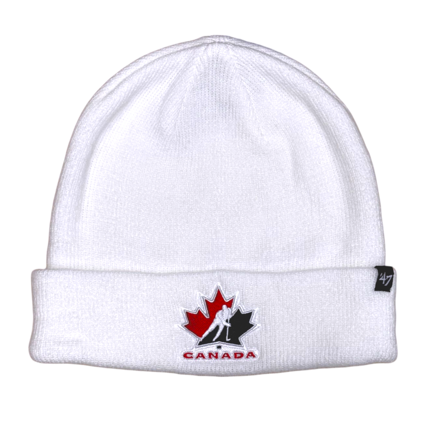 Hockey Canada Knit Hat Raised Cuff White Team Canada