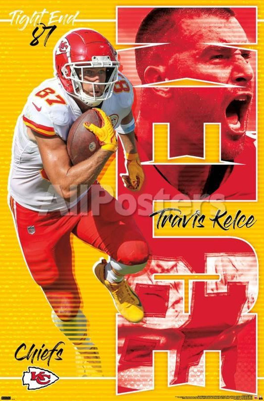 NFL Player Wall Poster Travis Kelce Chiefs