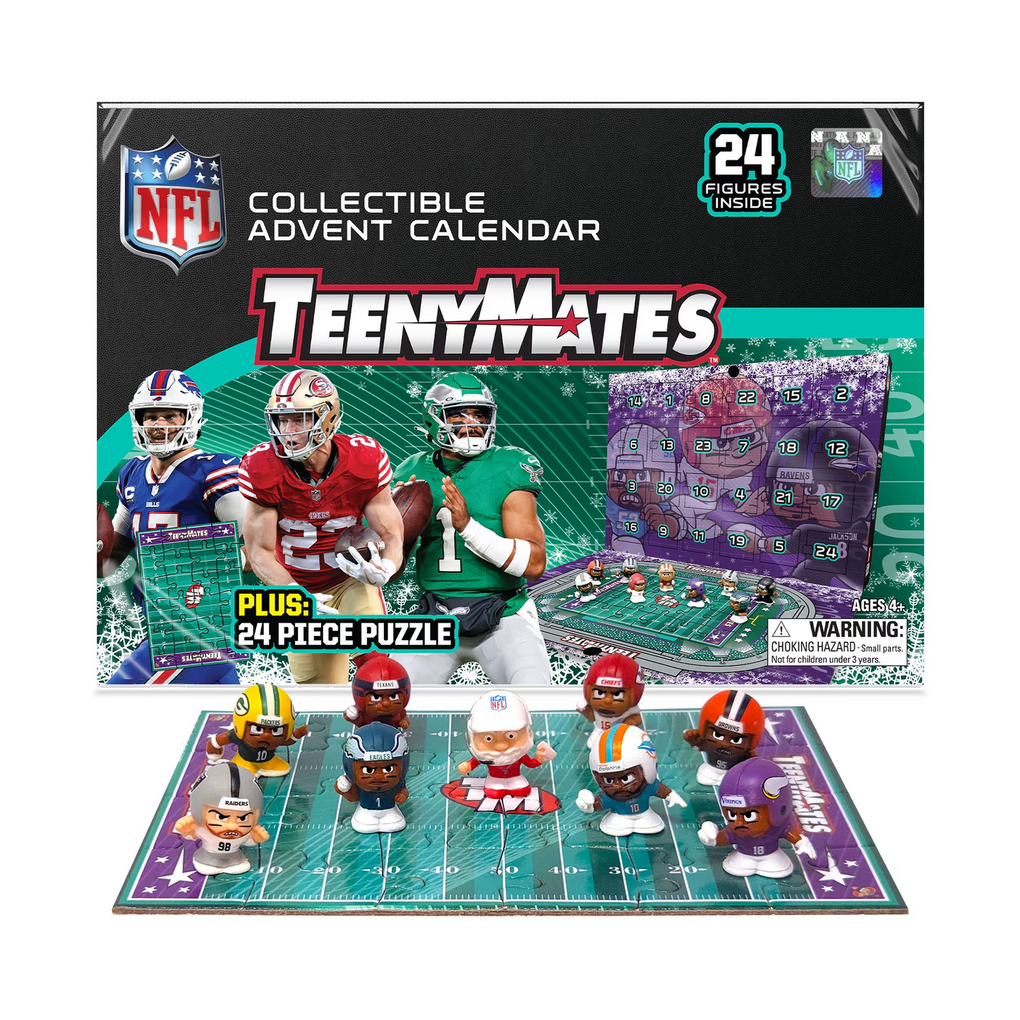 NFL Collectible Figure Advent Calendar Teenymates 2025