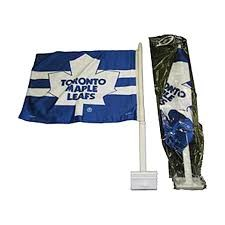 NHL Car Flag 11x15 Stripe Maple Leafs