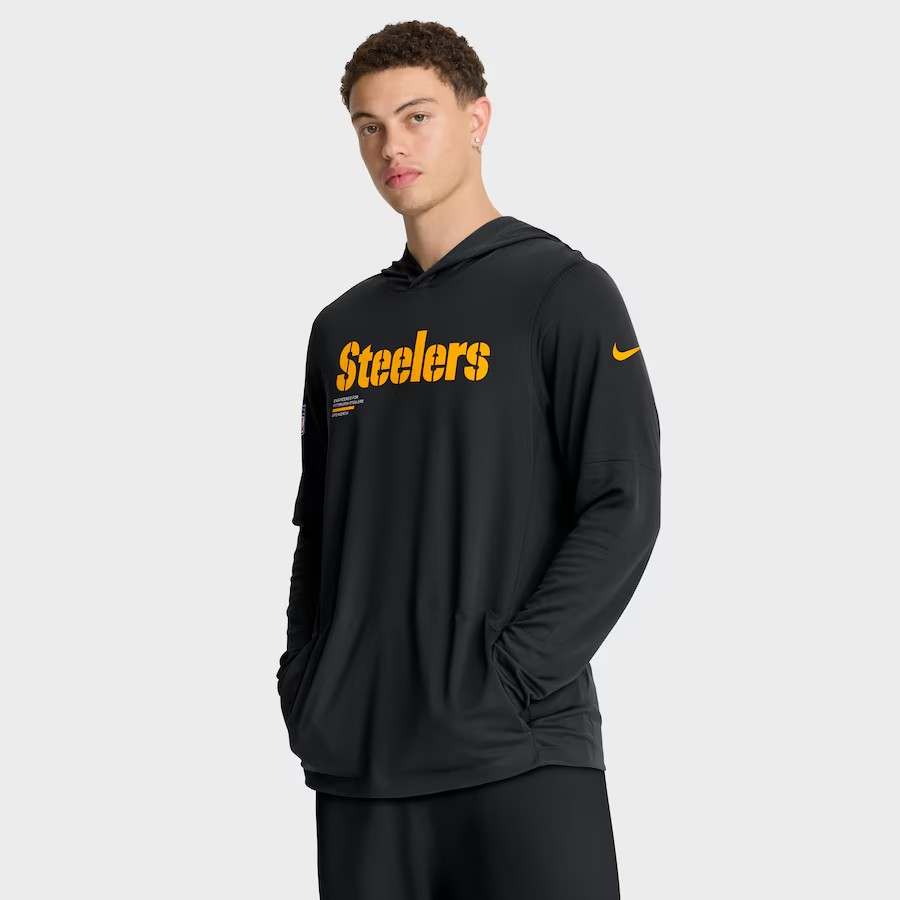 NFL Dri-FIT Long Sleeve Hoodie 2025 Sideline Pure Fury Steelers