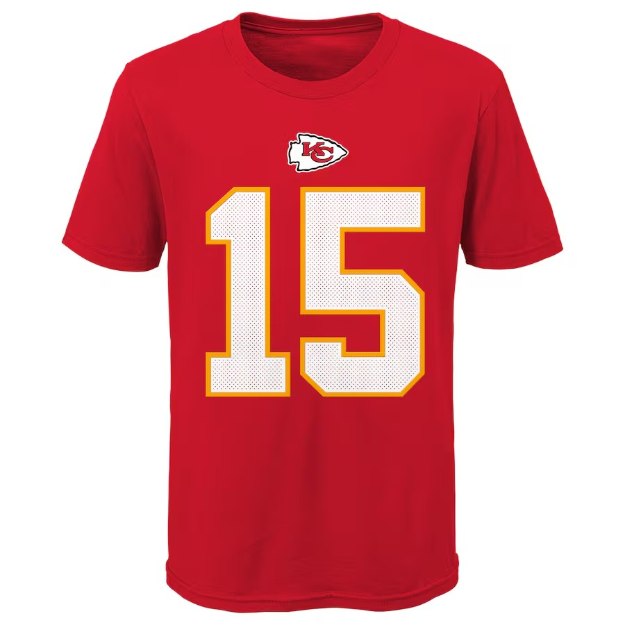 NFL Youth Player T-Shirt Name And Number Patrick Mahomes Chiefs