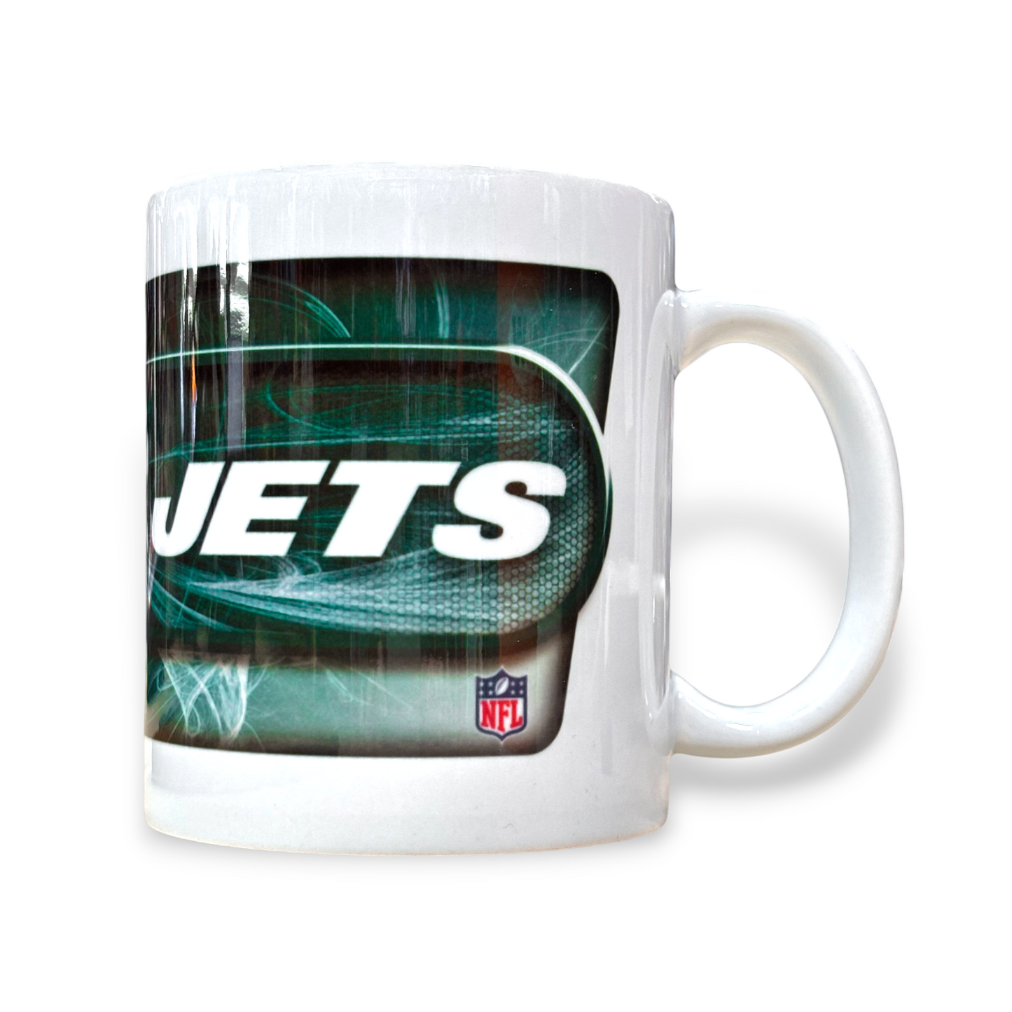 NFL Coffee Mug Subl. 11 oz C-Handle White Jets