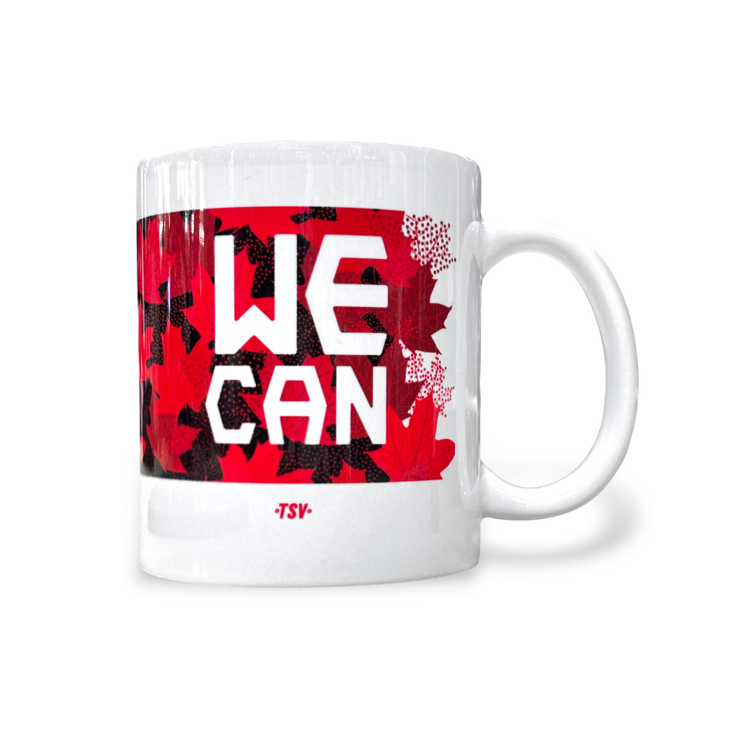 Soccer Canada Coffee Mug Sublimated 11 Oz C-Handle White Team Canada