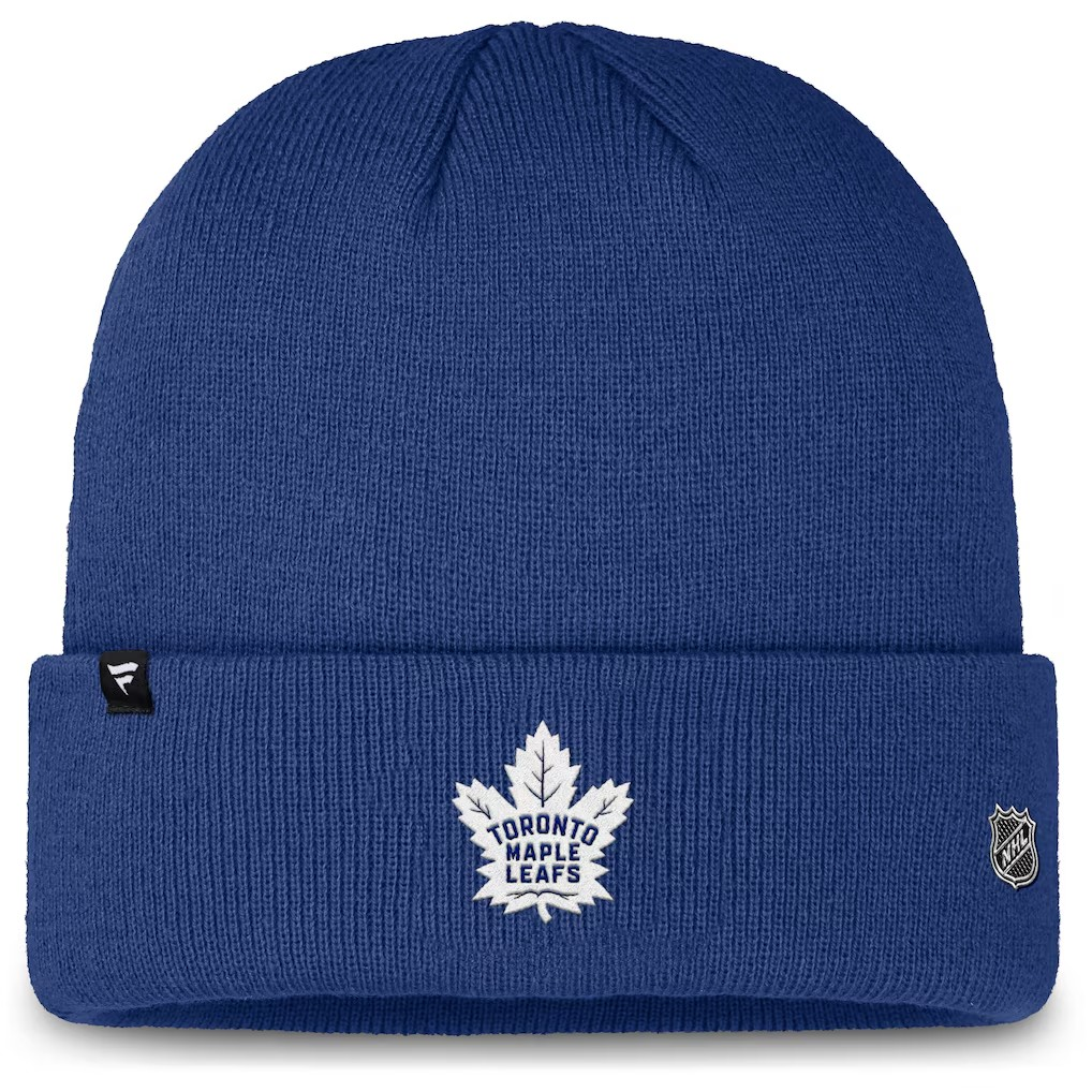 NHL Knit Hat Authentic Pro Cuffed Wordmark Beanie Rink Road 2025 Maple Leafs