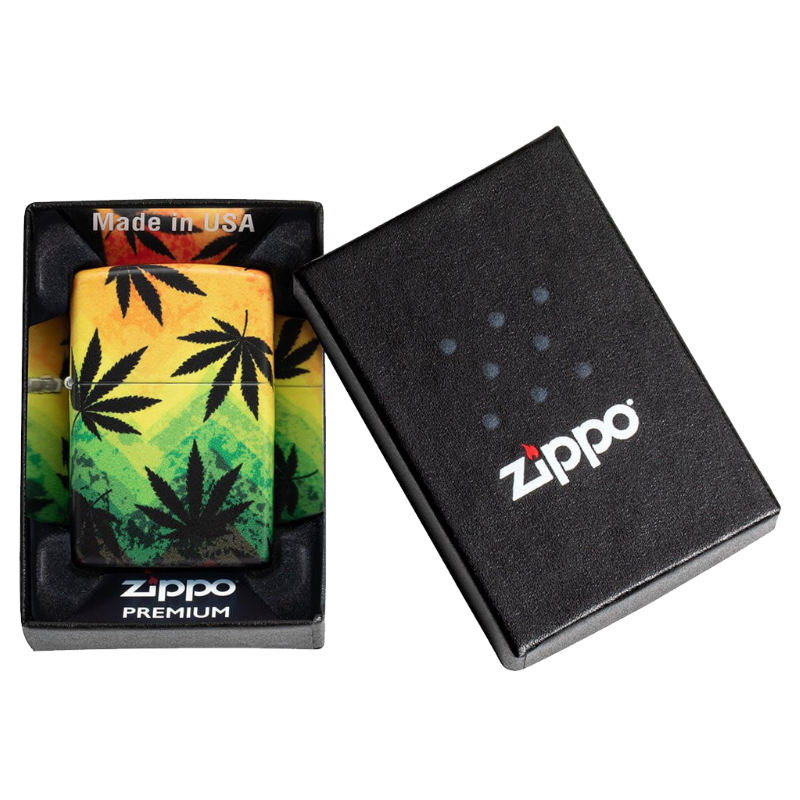 Zippo Lighter Cannabis Design