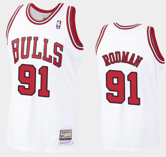 NBA Hardwood Classics Player 1997-98 Swingman Jersey Dennis Rodman Bulls (White)