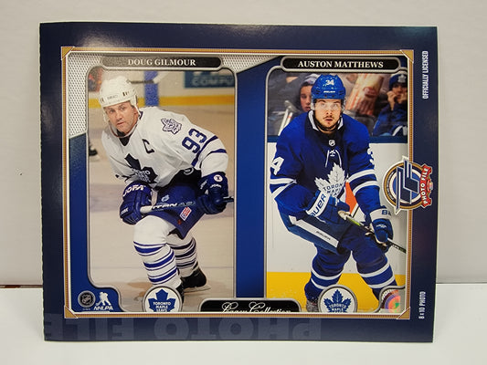 NHL 8x10 Player Photograph Legacy Collection Doug Gilmour/Auston Matthews Maple Leafs