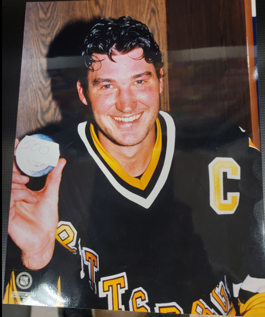 NHL 8X10 Vintage Player Photograph 500 Goals Mario Lemieux Penguins