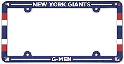 NFL License Plate Frame Plastic Giants