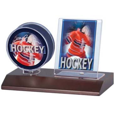 Ultra Pro UP81676 Puck & Card Dark Wood Base Display Holder