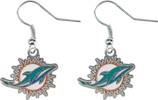 NFL Earrings Dangle Dolphins