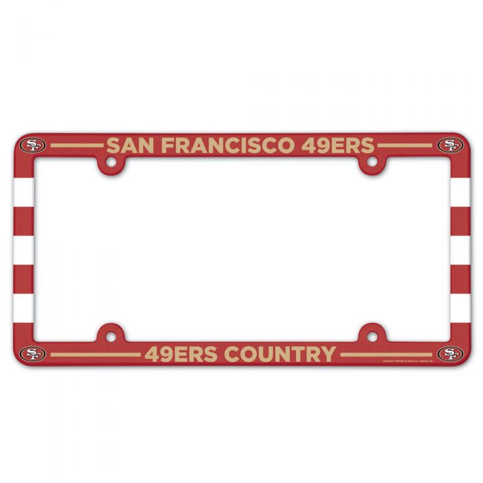 NFL License Plate Frame Plastic 49ers – GameOn!Ottawa