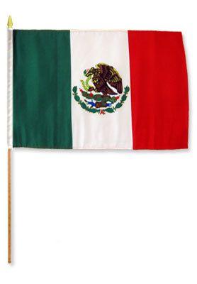Country Stick Flag 12x18 Mexico