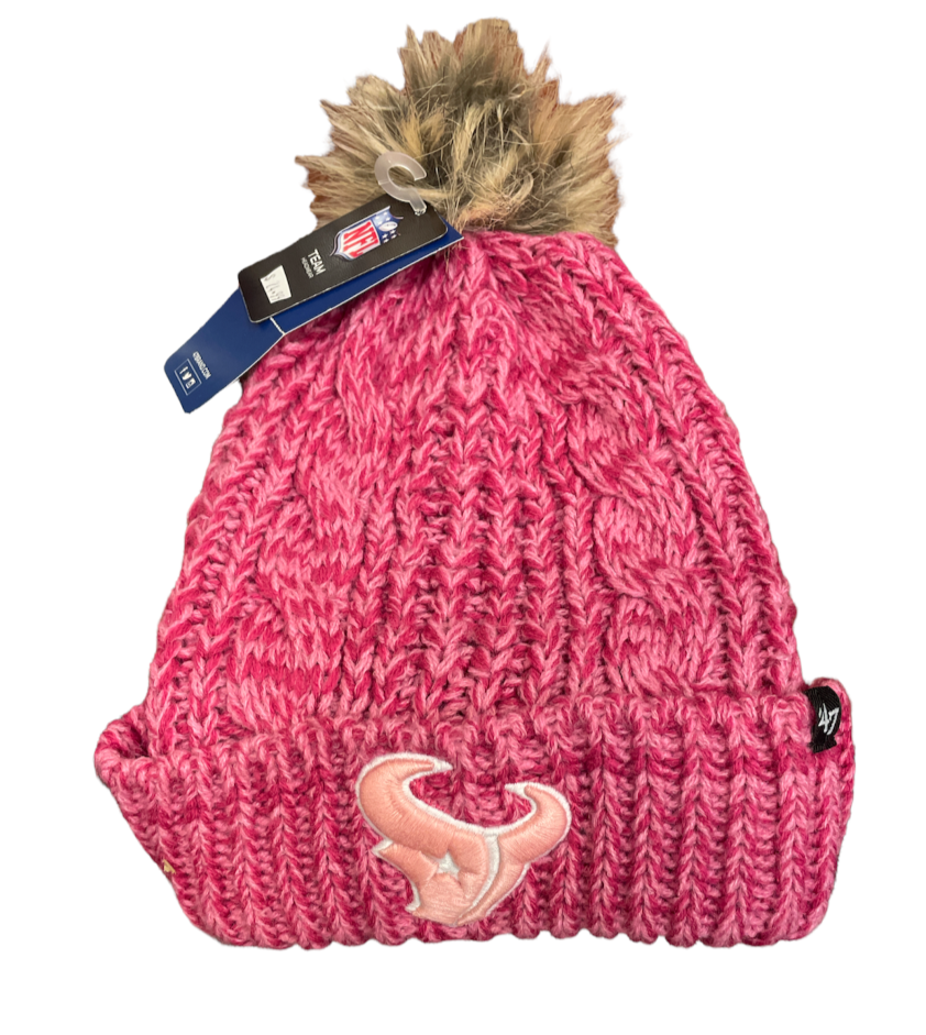 NFL Youth Knit Hat '47 Meeko Pink Texans
