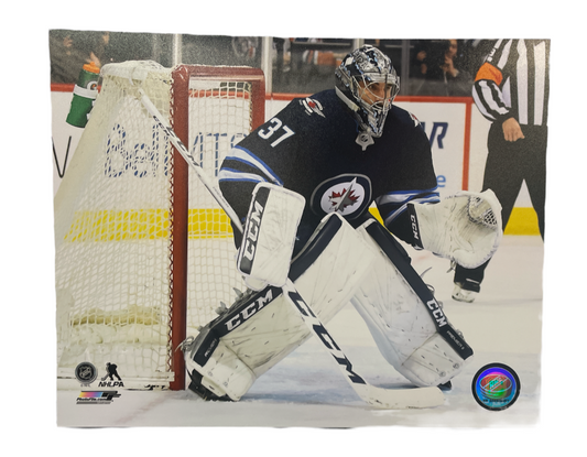 NHL 8x10 Player Photograph In Position Connor Hellebuyck Jets