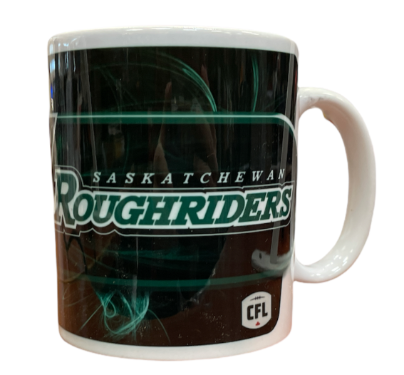 CFL Coffee Mug Subl. 11 Oz C-Handle White Roughriders