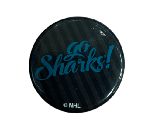 NHL Button Slogan Sharks