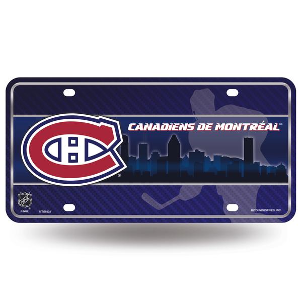 NHL License Plate Metal Skyline Canadiens