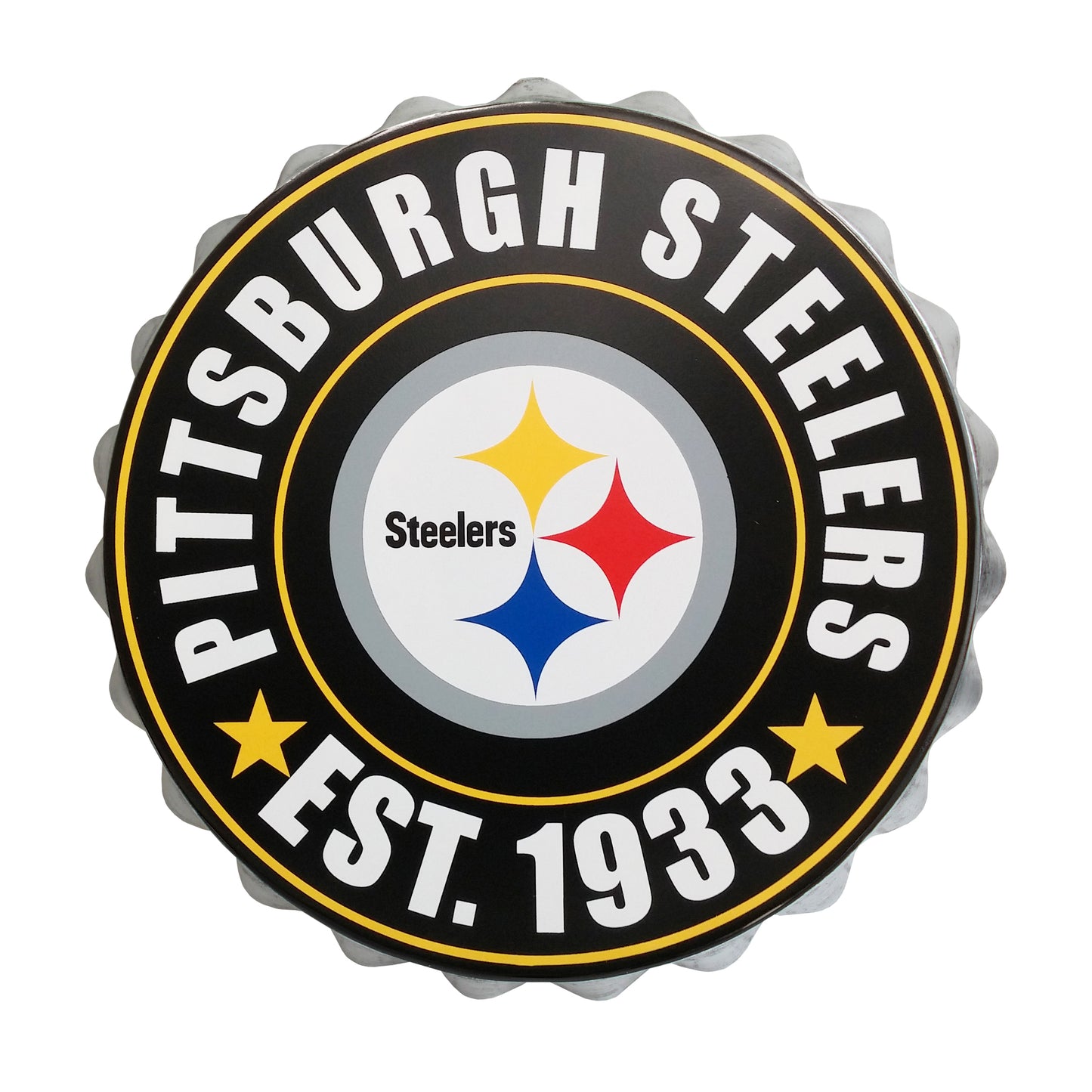 NFL Wall Logo Bottle Cap Steelers
