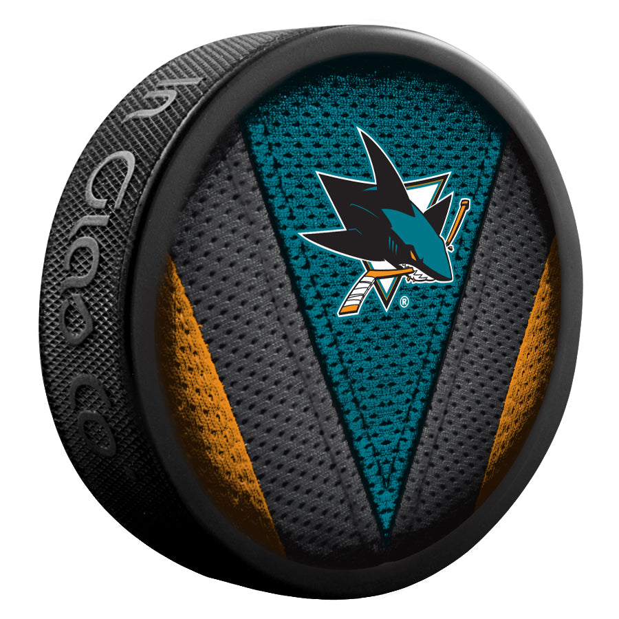 NHL Puck Stitch Sharks