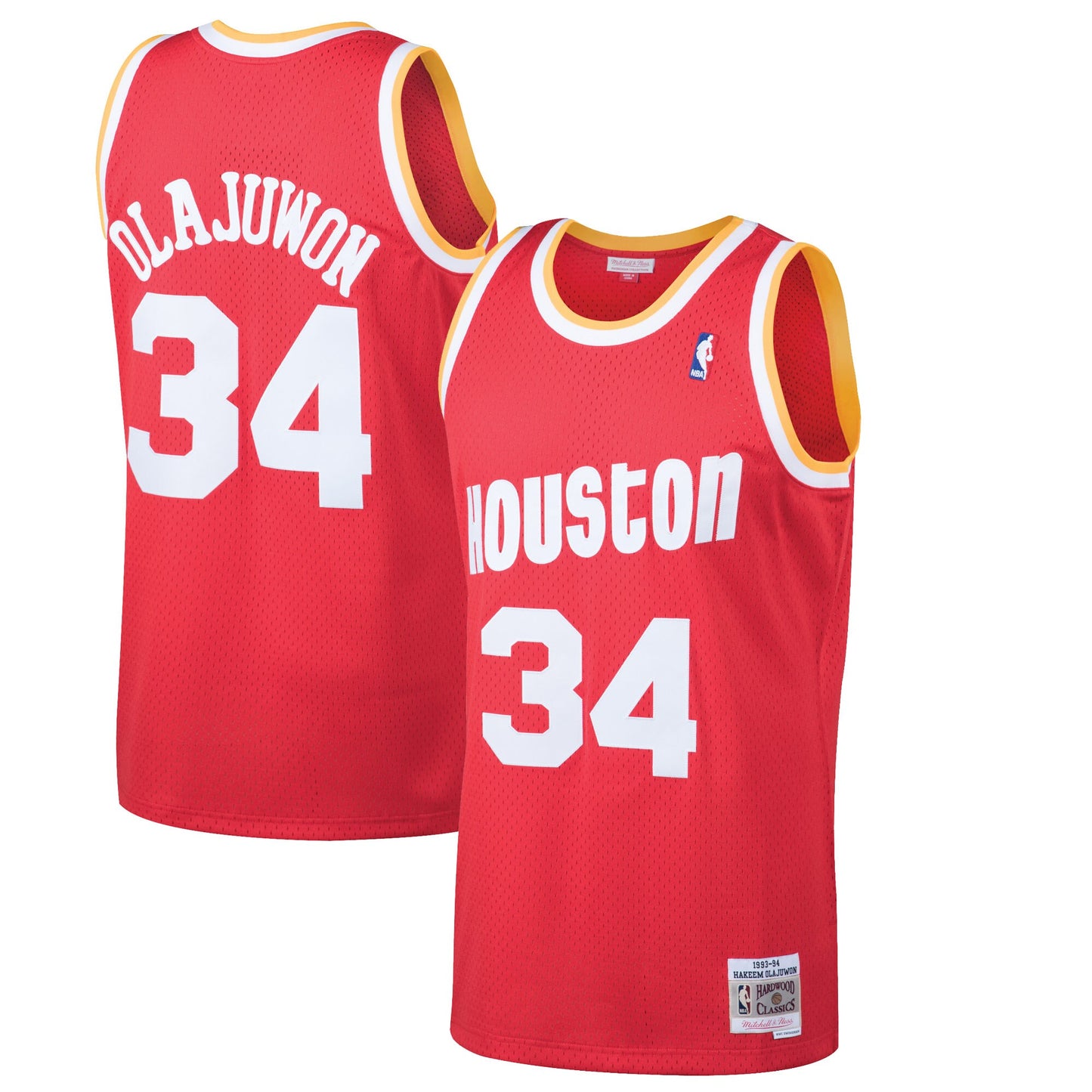 NBA Hardwood Classics Player 1993-94 Swingman Jersey Hakeem Olajuwon Rockets (Scarlet)