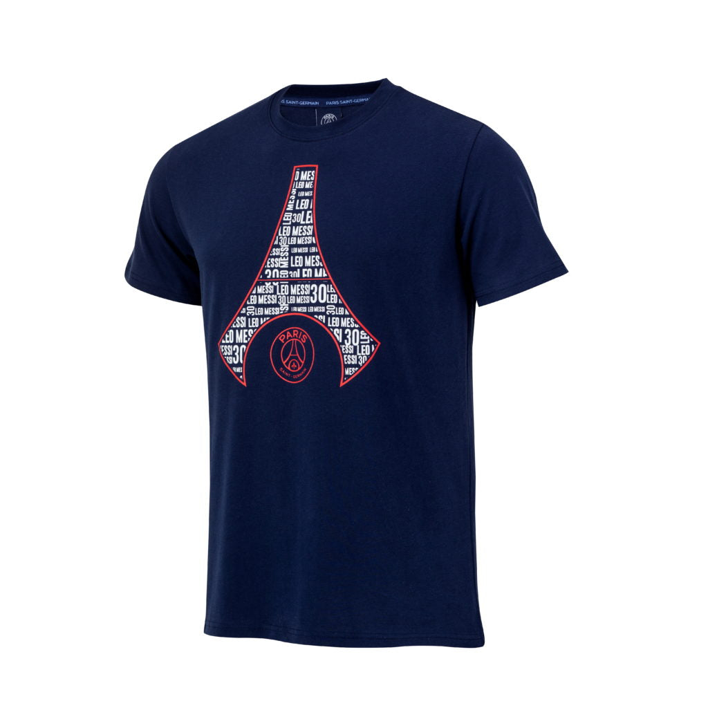 Ligue 1 Kids/Youth Player T-Shirt Eiffel Tower Lionel Messi PSG