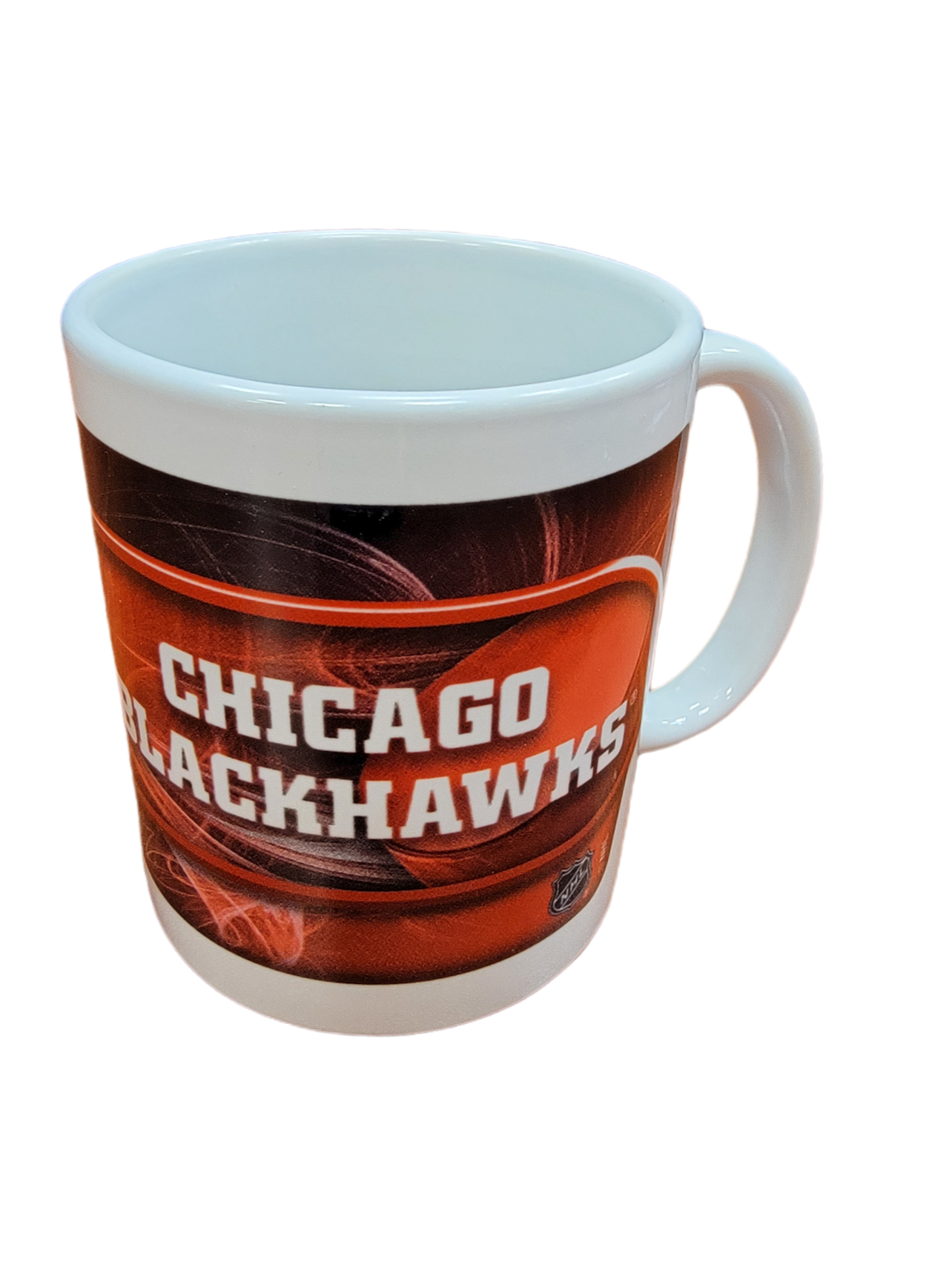 NHL Coffee Mug Subl. 11 Oz C-Handle White Blackhawks