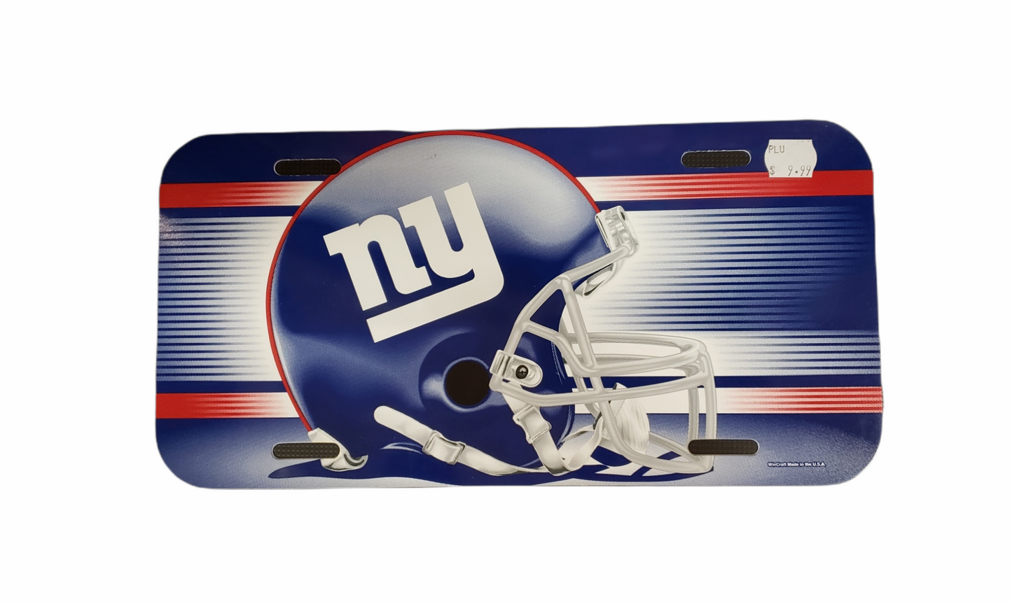 NFL License Plate Plastic Giants