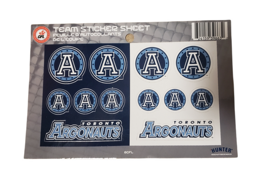 CFL Team Sticker Sheet Argonauts (2006-2020 Logo)