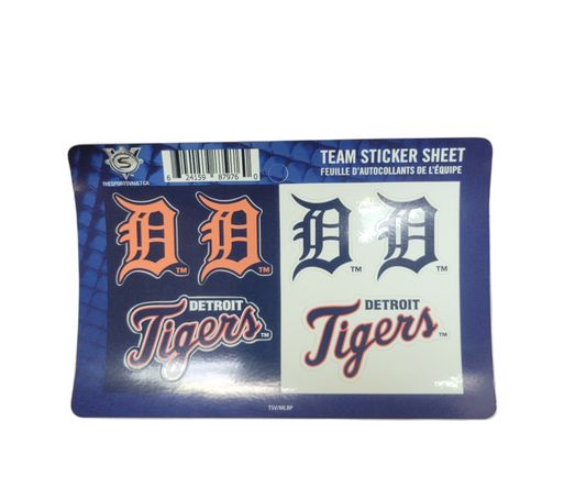 MLB Team Sticker Sheet Tigers