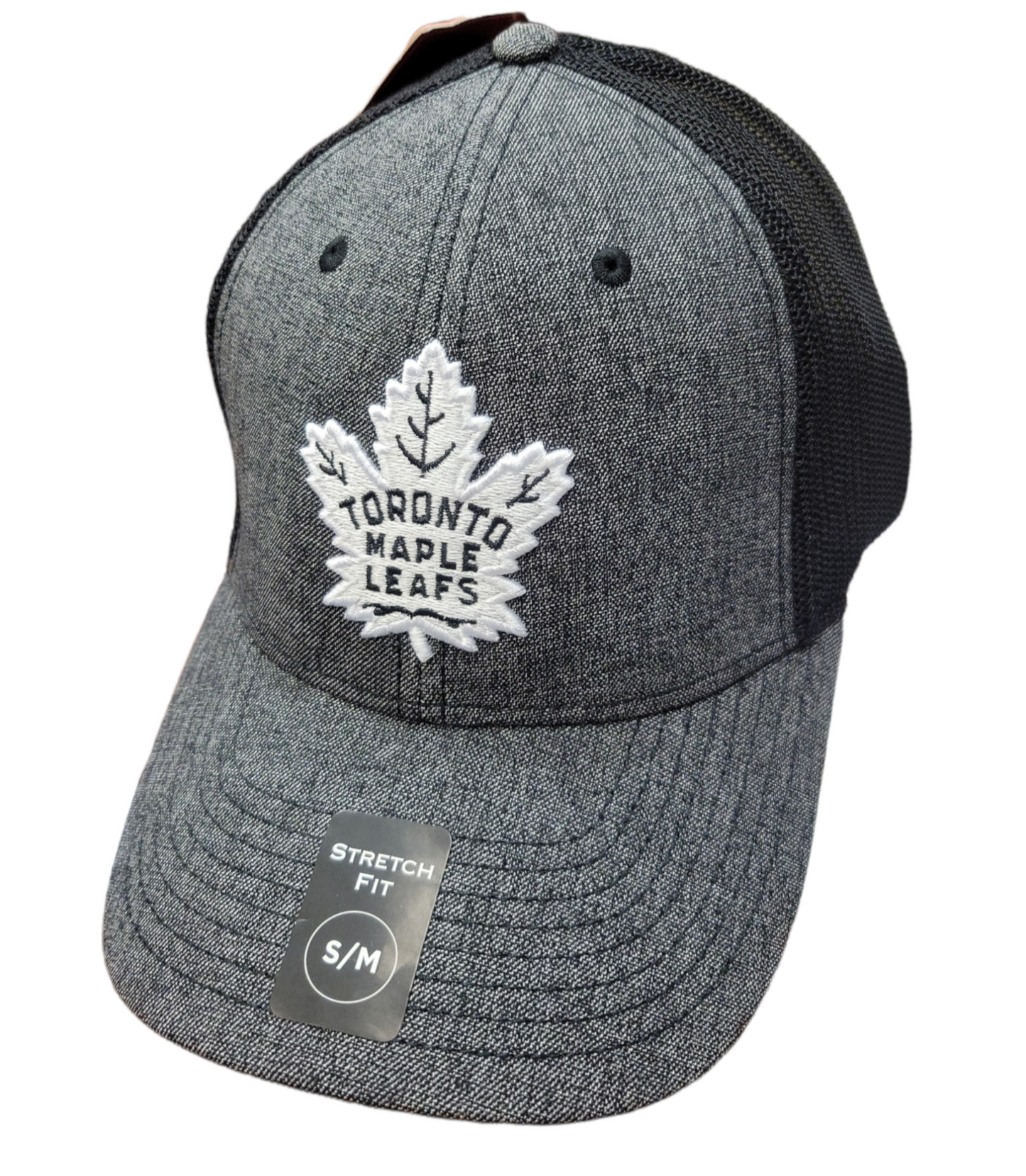 NHL Hat Stretch Fit Poly Heathered Tonal Maple Leafs