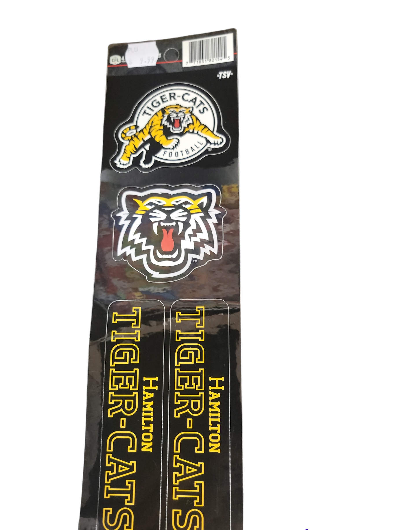 CFL 4Pc Sticker Sheet Tiger-Cats
