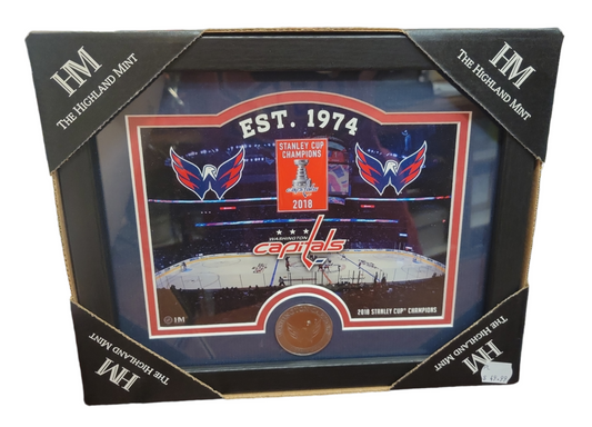 NHL 11"x9" Photo Frame With Minted Coin Capitals