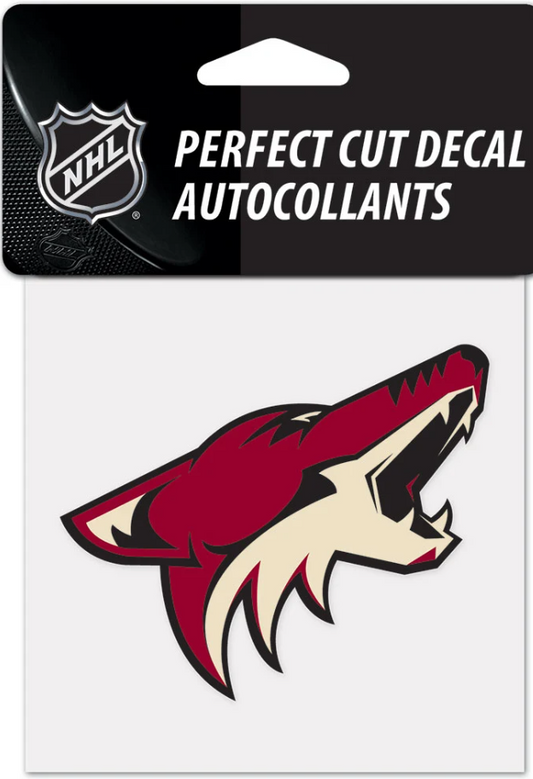 NHL Perfect Cut Decal 4X4 Coyotes