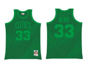 NBA Hardwood Classics Player Monochrome 1985-86 Swingman Jersey Larry Bird Celtics (Green)