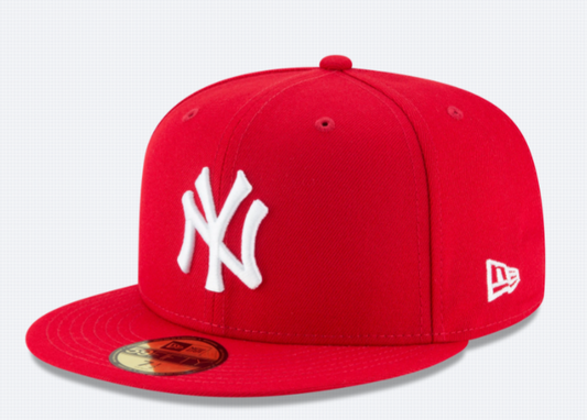MLB Hat 5950 Basic Scarlet Red Yankees (Grey Undervisor)