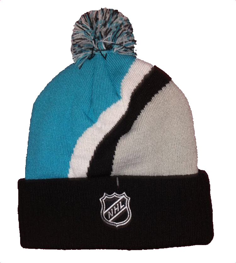 NHL Youth Knit Hat Special Edition Reverse Retro Diagonal Sharks