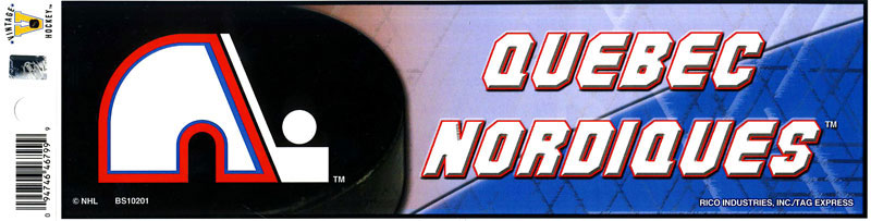 NHL Bumper Sticker Nordiques